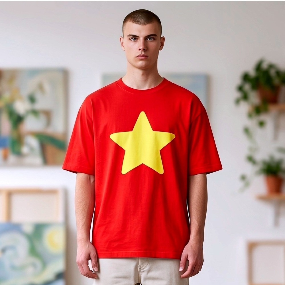 Cartoon Network Steven Universe Star Shirt Red Cosplay T-Shirt Mens Medium 2016